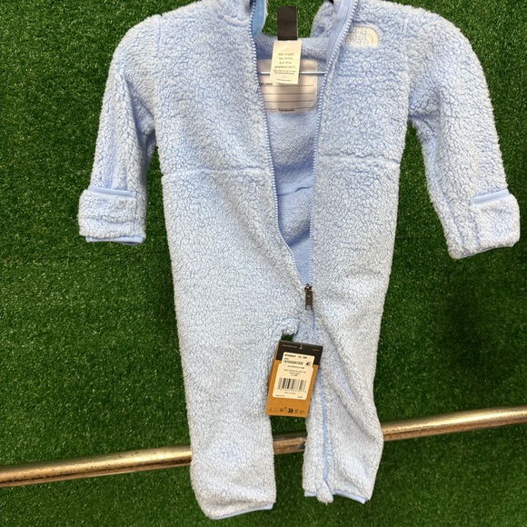 The North Face Kids Light Blue Fleece Footie - Picture 1 of 3